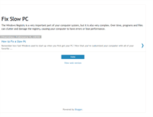 Tablet Screenshot of fix-slow-pc.blogspot.com