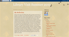 Desktop Screenshot of libraryvisitsummer2010.blogspot.com