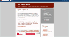 Desktop Screenshot of just-spanish-words.blogspot.com