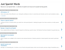 Tablet Screenshot of just-spanish-words.blogspot.com