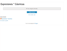 Tablet Screenshot of expresionescosmicas.blogspot.com