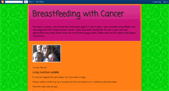 Desktop Screenshot of breastfeedingwithcancer.blogspot.com