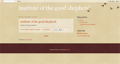 Desktop Screenshot of instituteofthegoodshepherd.blogspot.com