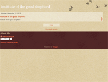 Tablet Screenshot of instituteofthegoodshepherd.blogspot.com