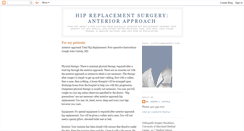 Desktop Screenshot of hipreplacementsurgery.blogspot.com