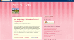 Desktop Screenshot of naturalpetsforever.blogspot.com