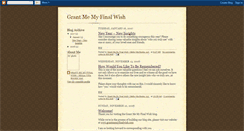 Desktop Screenshot of grantmemyfinalwish.blogspot.com