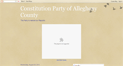 Desktop Screenshot of cpartyalleghenycounty.blogspot.com