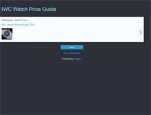 Tablet Screenshot of iwcwatchpriceguide.blogspot.com