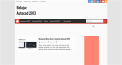 Desktop Screenshot of belajar-autocad-2013.blogspot.com