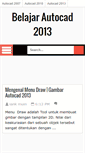 Mobile Screenshot of belajar-autocad-2013.blogspot.com