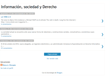 Tablet Screenshot of infosociedadyderecho.blogspot.com