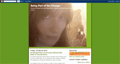 Desktop Screenshot of beingpartofthechange.blogspot.com