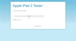 Desktop Screenshot of ipad2tester.blogspot.com