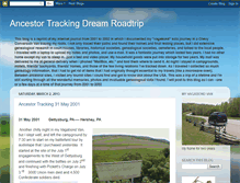Tablet Screenshot of ancestortrackingdreamroadtrip.blogspot.com