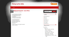 Desktop Screenshot of mylyrics-update-daily.blogspot.com