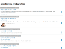 Tablet Screenshot of pasatiempomatematico.blogspot.com