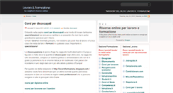 Desktop Screenshot of lavoroformazione.blogspot.com