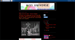 Desktop Screenshot of miss-universe-house.blogspot.com