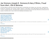 Tablet Screenshot of joe-simmons-liar-crook-fraud.blogspot.com