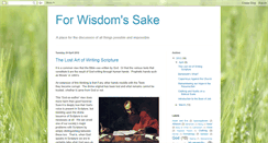 Desktop Screenshot of forwisdomsake.blogspot.com