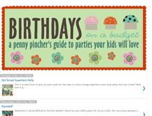Tablet Screenshot of birthdaysonabudget.blogspot.com