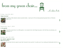 Tablet Screenshot of frommygreenchair.blogspot.com