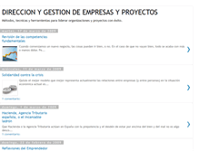Tablet Screenshot of direccionygestiondeempresasyproyectos.blogspot.com