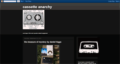 Desktop Screenshot of cassetteanarchy.blogspot.com