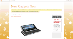 Desktop Screenshot of newgadgetsnow.blogspot.com