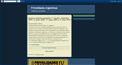 Desktop Screenshot of frivolidadesargentinas.blogspot.com