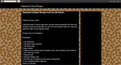 Desktop Screenshot of oatmealcookierecipes.blogspot.com