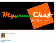 Tablet Screenshot of mygreenchef.blogspot.com