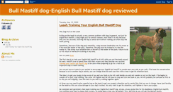 Desktop Screenshot of englishbullmastiffdogreviewed.blogspot.com