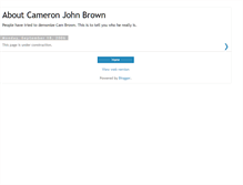 Tablet Screenshot of cameronjbrown.blogspot.com