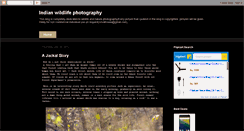 Desktop Screenshot of indianwildlifephotographs.blogspot.com