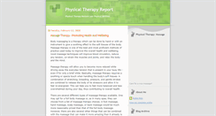 Desktop Screenshot of physicaltherapyreport.blogspot.com