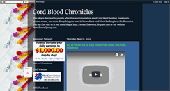 Desktop Screenshot of cordbloodchronicles.blogspot.com