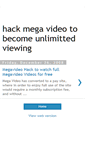Mobile Screenshot of hackmegavideounlimitted.blogspot.com