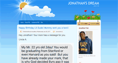 Desktop Screenshot of jonathansdream.blogspot.com