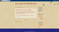 Desktop Screenshot of joeyistreforsheriff2012.blogspot.com