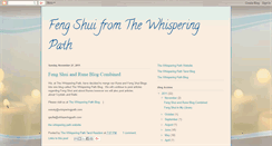 Desktop Screenshot of fengshuiwhisperingpath.blogspot.com