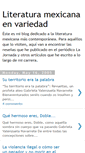 Mobile Screenshot of literaturamexicanaenvariedad.blogspot.com