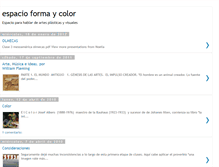 Tablet Screenshot of espacioformaycolor.blogspot.com
