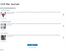 Tablet Screenshot of civilwarjournals.blogspot.com