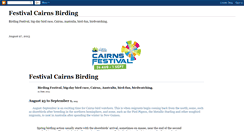 Desktop Screenshot of festivalcairnsbirding.blogspot.com