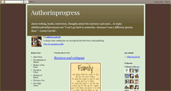 Desktop Screenshot of niksblog-authorinprogress.blogspot.com