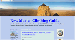 Desktop Screenshot of newmexicoclimbingguide.blogspot.com