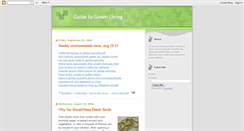 Desktop Screenshot of guidetogreenliving.blogspot.com