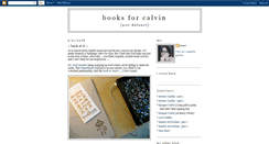 Desktop Screenshot of booksforcalvin.blogspot.com